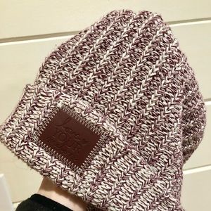Love Your Melon Burgundy Speckled Cuffed Beanie